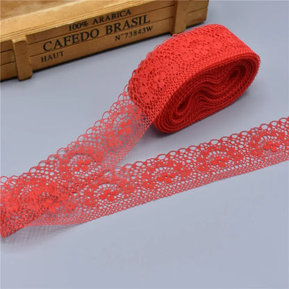 10 Yards/Lot High Quality Beautiful Lace Ribbon Tape 40MM Lace Trim DIY Embroidered For Sewing Decoration african lace fabric