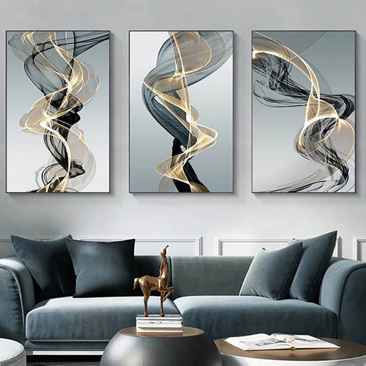 Abstract zwart gele lijnen diamant schilderen moderne diamant borduurwerk muur kunst foto's voor woonkamer slaapkamer thuis decor