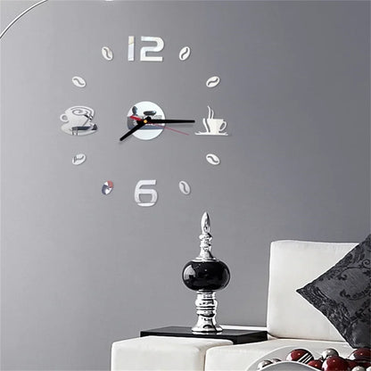 Digital Wall Clock Sticker Modern Design DIY Kitchen Living Room Home Decor Diy Quartz Needle