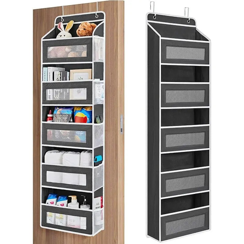 5-Shelf Hanging Storage Organizer - Behind Door, Anti-Tilt, 5 Large Capacity Pockets, Hanging Bag Suitable For Bedroom, Bathroom