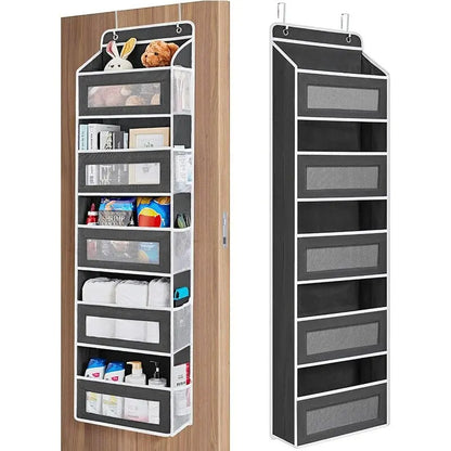 5-Shelf Hanging Storage Organizer - Behind Door, Anti-Tilt, 5 Large Capacity Pockets, Hanging Bag Suitable For Bedroom, Bathroom