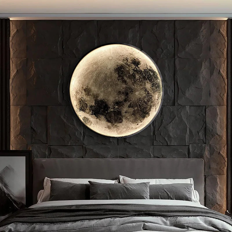 Nordic Modern Designer Art Minimalistisch Moon Wall Lamp Foyer Gallery Achtergrond Slaapkamer Bedroom Beddak Creative Decoration Hotel Bar