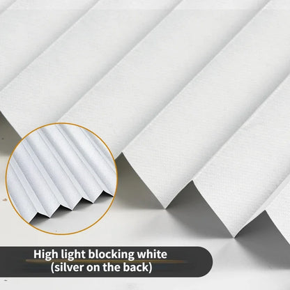 5 Size Self-adhesive Pleated Blinds Bathroom Balcony Shades Half Blackout Windows Curtains for Bedroom Living Room Balcony