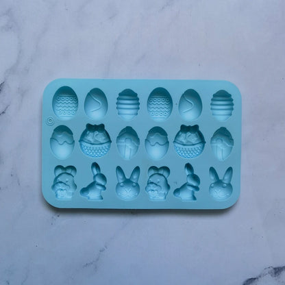 Easter Silicone Mold Cake Chocolate Cookie Baking Mould Rabbit Colored Holiday Decoration Kitchen Bakeware
