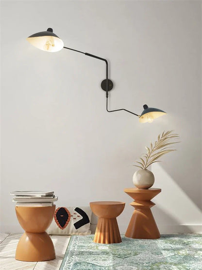 French Designer Long Arm Wall Sconce Lamp Rotary Led Light  for Living Room Bedroom