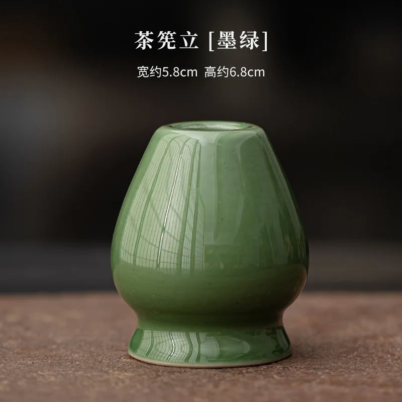 Japanese Cactus Matcha Set with Ceramic Bowl Bamboo Matcha Whisk Teaspoon Tea Sets Tea Lovers Gifts Tea-making Tools Accessories