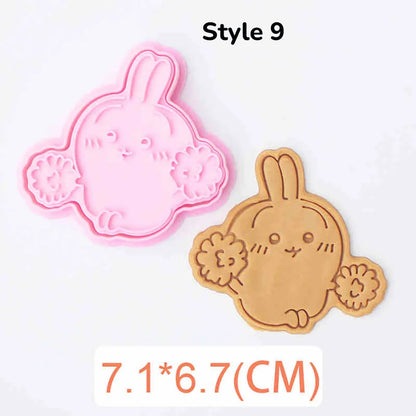 Cartoon Doll Cookie Cutters Pressable Biscuit Mold DIY Kitchen Baking Pastry Bakeware