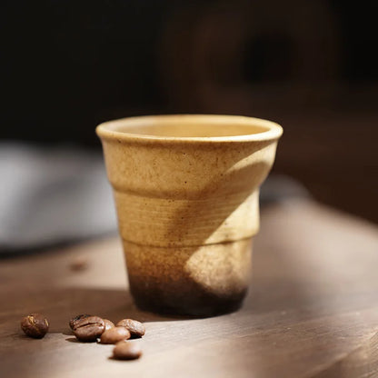 90ml INS Irregular Ceramic Mug Hand-pinch Coffee Cup Mugs Funny Glass Drinking Glasses Kawaii Cup Dessert Plate Mugs Coffee Cup