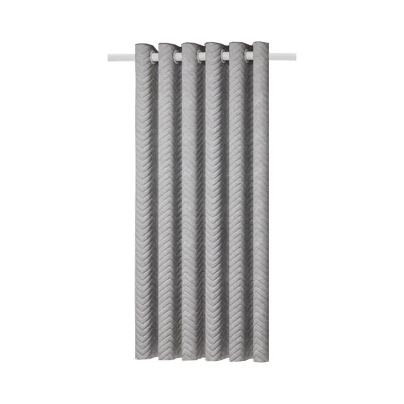 1pc Diamond-patterned warm-colored cold-proof and thermal curtain with light luxury French style - A must-have item for bedrooms