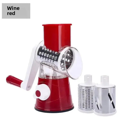 Groentesnijder & Slicer Handmatige Keuken Kaas Chopper Machine Met 3 Scherpe Trommels Multifunctionele Knoflook Aardappel Shredder 2025