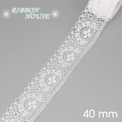 (5 yards/roll) white Lace ribbon fabric Webbing Decoration Lovely gift packing polyester Material