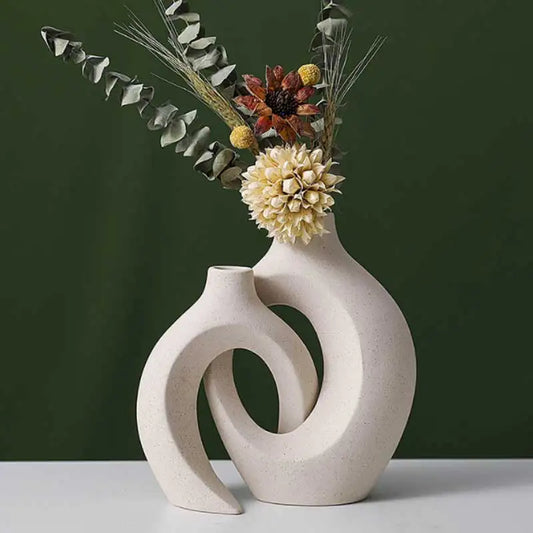 Europäesch Kramic Vase Set Creative White einfach Home Dekoratiounszeitung TVAVay TV Cabinatioun Dekoratioun