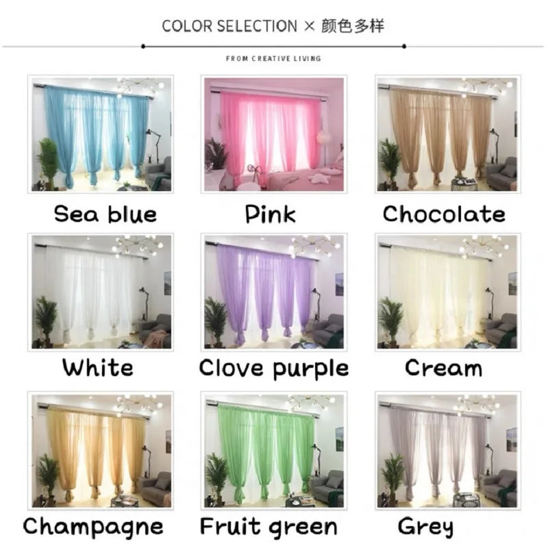 1side Romantic Home Decor Rose Voile Perspective Curtains Living Room Window Curtains Tulle Sheer Curtains only window screening