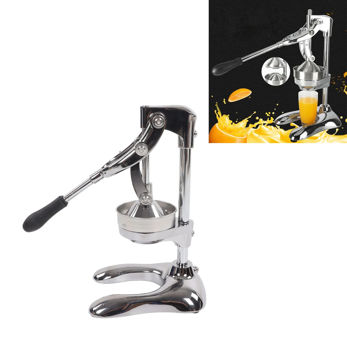 Manual Press Juicer Manual Press Juicer Stainless Steel Separate Design Hand Pressed Juicer Fruit Squeezer with U Shaped Base