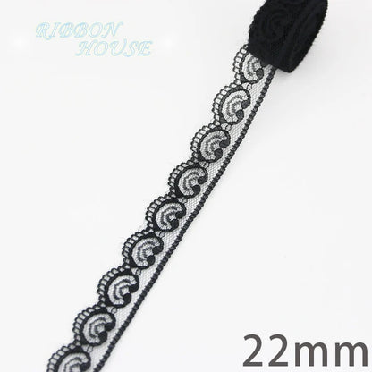 (10 yards/roll) Black lace fabric  ribbon Webbing Decoration Lovely gift packing Material