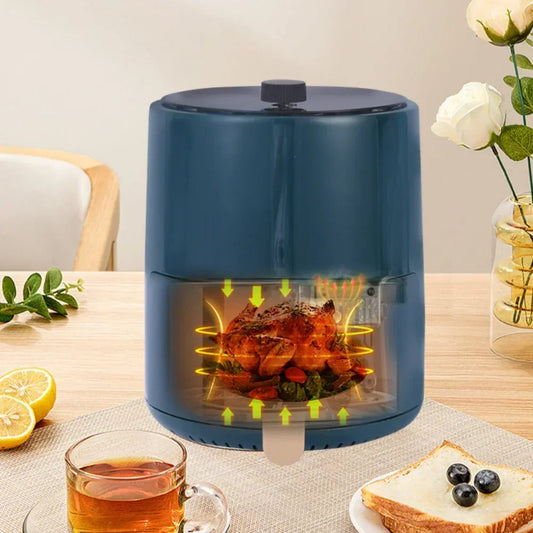 4L Smart Electric Air Fryers stor kapasitet Automatisk husholdning Multi 360 ° Baking LED berøringsskjerm Deep Fryer uten olje