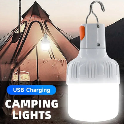 1PC Outdoor USB dobíjecí žárovky LED lampy 60W nouzové světlo háček kempování rybolov přenosné lucerny Night Lights LT014