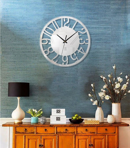 Minimalist transparent Arabic numeral wall clock suitable for living rooms bedrooms kitchens offices and holiday decorations