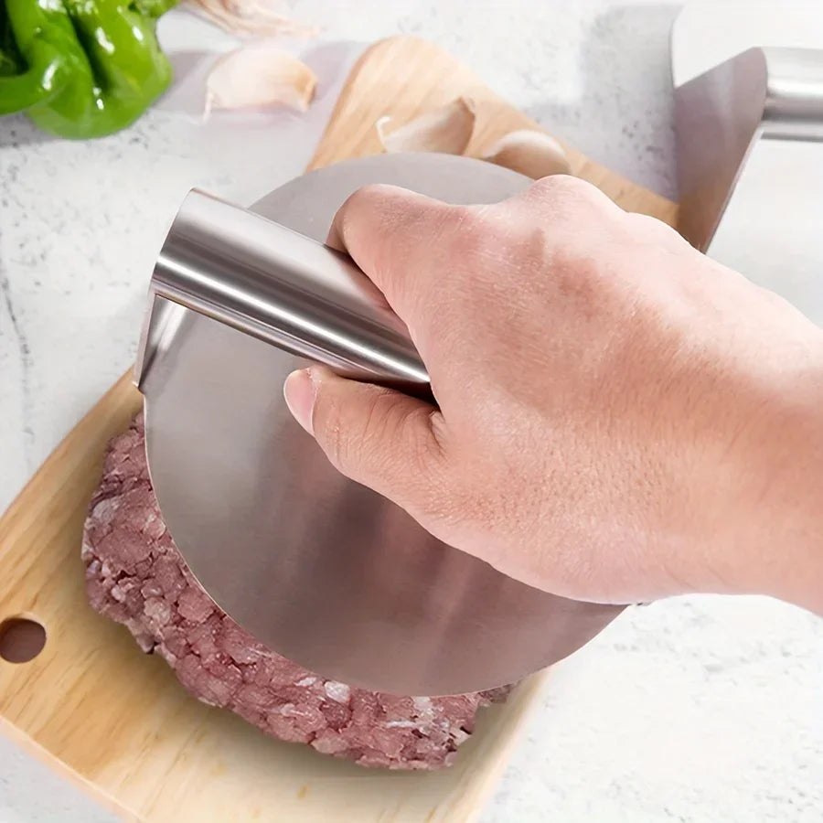 Stainless Steel Smash Burger Press Hamburger Patties Meat Masher Circular Meat Press Mold for Deli Meats Kitchen Accessories