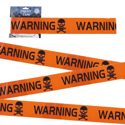 NIEUW 1PC Halloween Props Window Prop Warning Line Plastic Skull Head Warning Tape Signs Halloween Decoration Witch Ballonnen Lot