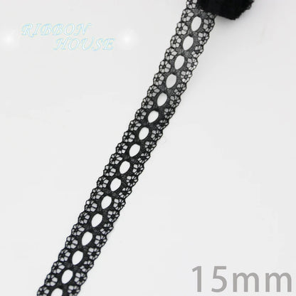 (10 yards/roll) Black lace fabric  ribbon Webbing Decoration Lovely gift packing Material