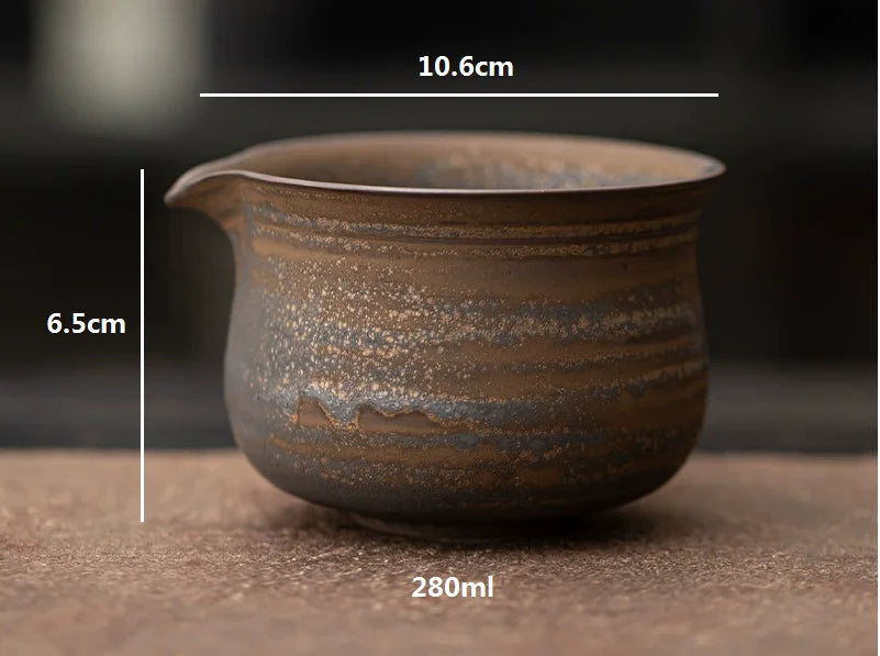 1 Pieces Traditional Japanese Matcha Bowl and Whisk Holder Tea Bowl with Pouring Spout for Office Table Tea Ceremony Party Gift