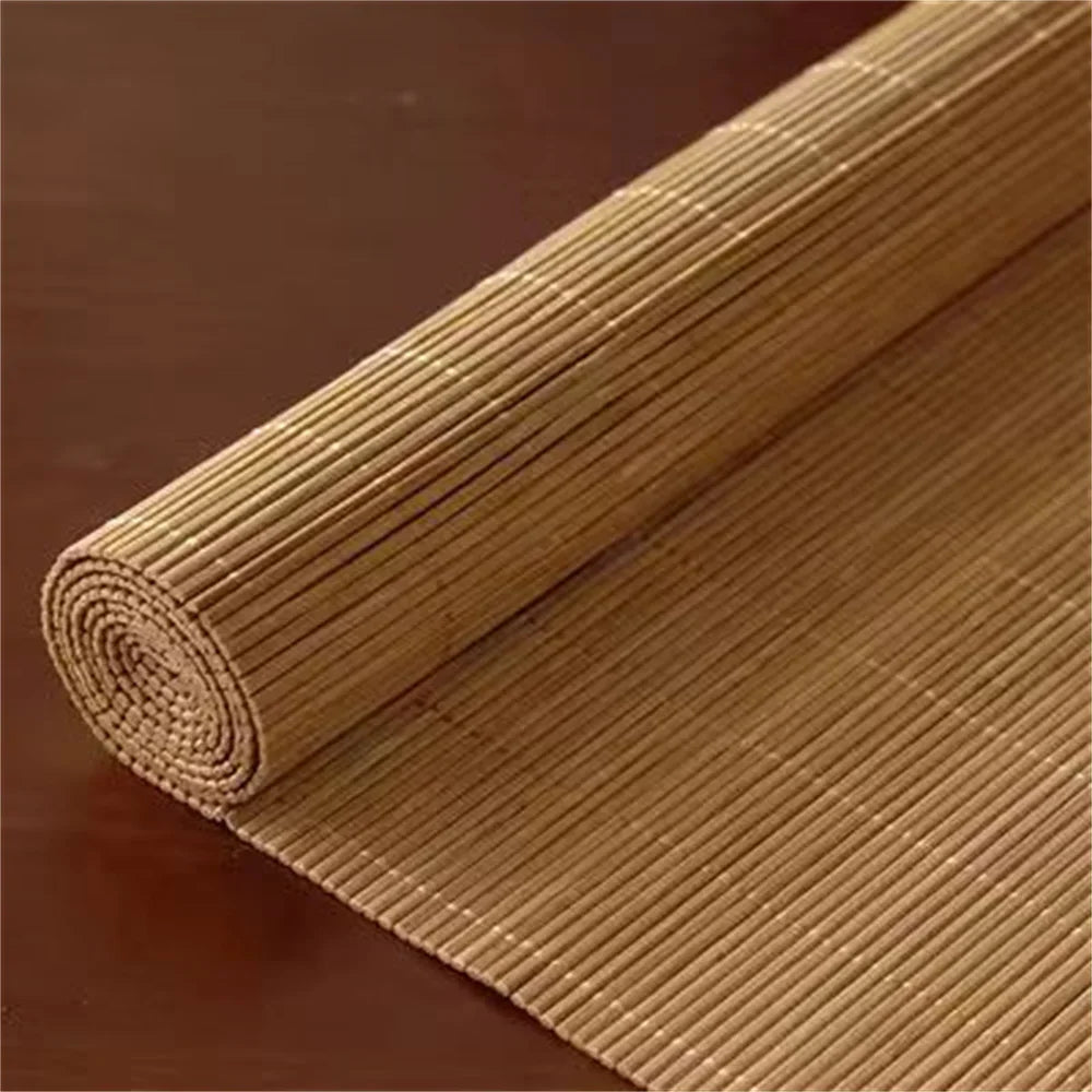 Blackout Roller Blind Window Venetian Screen With Drilling Vertical Sunshade Wood Shading Curtain Beaded Bamboo Shutter Decor