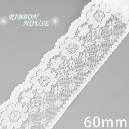 (5 yards/roll) white Lace ribbon fabric Webbing Decoration Lovely gift packing polyester Material