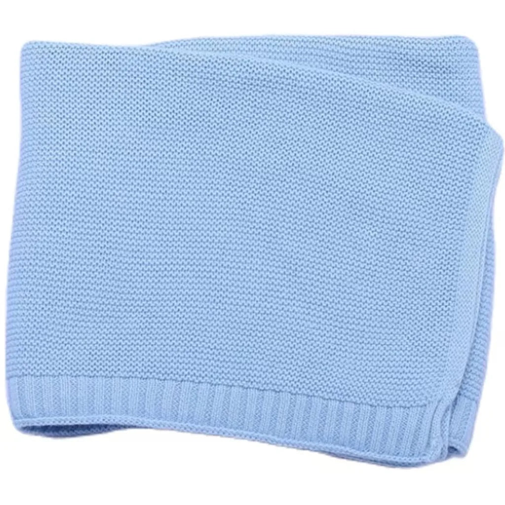 Personalized Kid Name Baby Blanket Embroidered New Born Baby Blanket Stroller Swaddles Breathable Cotton Knitted Blanket Bedding