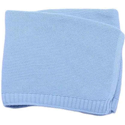 Personalized Kid Name Baby Blanket Embroidered New Born Baby Blanket Stroller Swaddles Breathable Cotton Knitted Blanket Bedding
