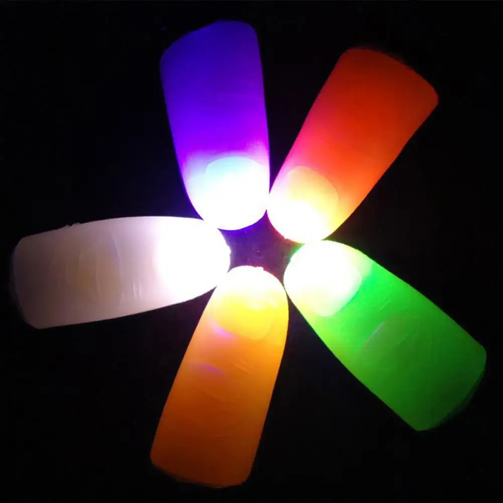 2pcs Thumb Fanger Luuchtzauegkeet Daumen Luuchte fir Erwuessene Magie Trick Props LED Fanger Halloween