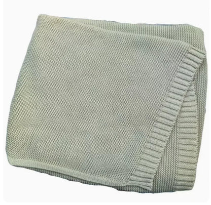 Personalized Kid Name Baby Blanket Embroidered New Born Baby Blanket Stroller Swaddles Breathable Cotton Knitted Blanket Bedding
