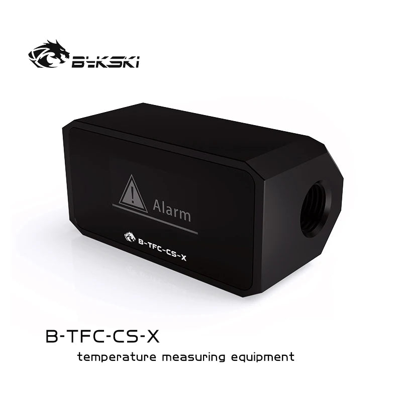 Bysski B-TFC-CS-X PC Liquid Cooler Flow Meter Termometer Strømningshastighed Temper 3 i 1 Vandkøling Monitor Digital OLED Display