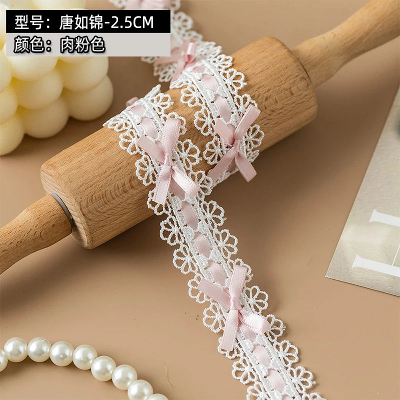 2Meters Bow Decorative Lace Trim Ribbons For Crafts Party Dress Sewing Diy Supplies Handmade Fabric Gift Wrapping Trimming Black
