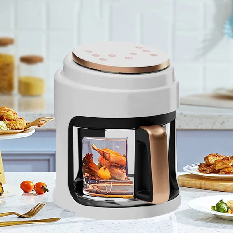 Air Fryer 3L Capacidade de fritadeira visual sem óleo Frita multifuncional Automático Automático 360 ° assar