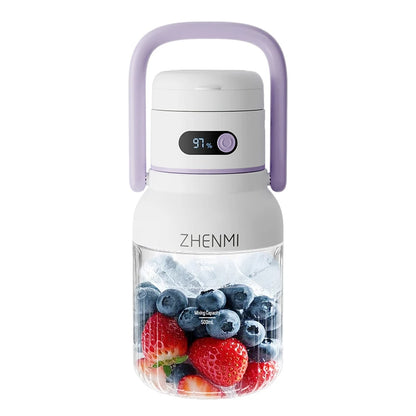 Bærbar juicer, 33 oz. Fartøj, USB-C genopladelig, let at rengøre, velegnet til juice af frugter og grøntsag,
