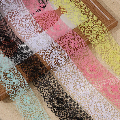 10 Yards High Quality Beautiful White Lace Ribbon Tape 40MM Lace Trim DIY Embroidered for Sewing Decoration African Lace Fabric