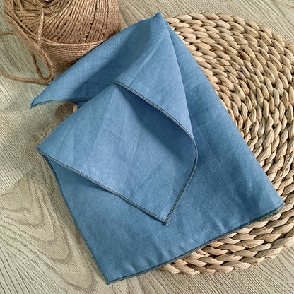 4PCS Pure Linen 100% Napkins Cloths Reusable 40x40cm Soft Comfortable Fabric Kitchen Accessories for Wedding Birthday Parties