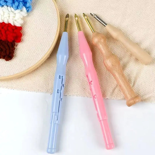 Magic Needle For Embroidery Punch Needle Embroidery Poking Pen Cross Stitch Threader DIY Craft Art Rug Yarn Sewing Crochet Tool