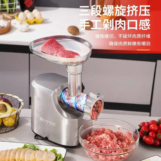 Electric meat grinder household multi-function automatic stainless steel grinder meat filling machine enema small commercial