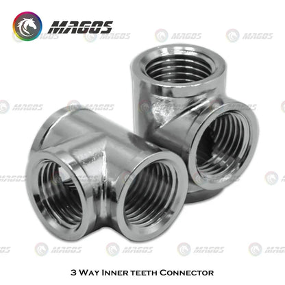 3 Way Female G1/4 Thread T Shape Water Splitter Fitting For Computer Hose Pipe Connector Water Cooling System