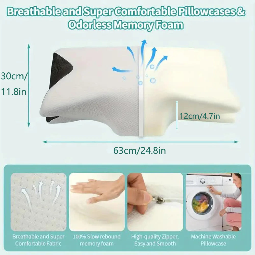 Butterfly Sleep Memory Necw Oreiller lent rebonds confortable Mémoire de somnifère mousse Oreiller de massage cervical orthopédique