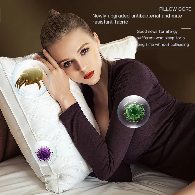 The pillow core protects the cervical vertebrae and helps sleep. Adult student dormitory neck pillow for all four seasons