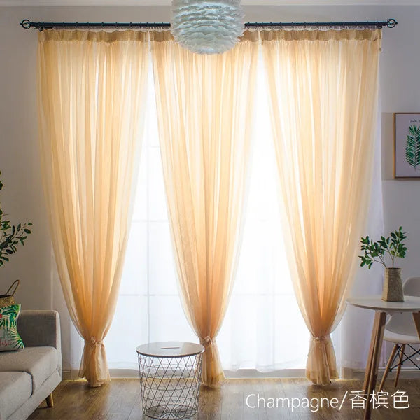 1side Romantic Home Decor Rose Voile Perspective Curtains Living Room Window Curtains Tulle Sheer Curtains only window screening