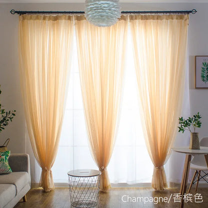 1side Romantic Home Decor Rose Voile Perspective Curtains Living Room Window Curtains Tulle Sheer Curtains only window screening