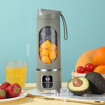10 terää kannettava hedelmämehu 450ml kapasiteettia 3 vaihdetta USB -ladattava tehosekoitin jäämurskain ravisteisiin ja smoothieihin Juicer Cup