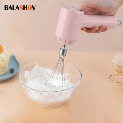 Přenosný elektrický mixér potravin bezdrátový mixér 3 rychlosti ozubené rychlosti Vysoce výkonové těsto Blender Egg Beater Baking Kitchen Mixer Nástroje