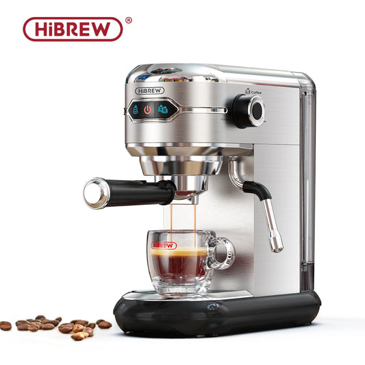 HiBREW Coffee Maker Cafetera 20 Bar Inox Semi Automatic Super Slim ESE POD& Powder Espresso Cappuccino Machine Hot Water H11