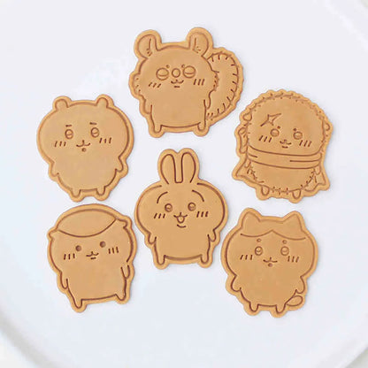Cartoon Doll Cookie Cutters Pressable Biscuit Mold DIY Kitchen Baking Pastry Bakeware