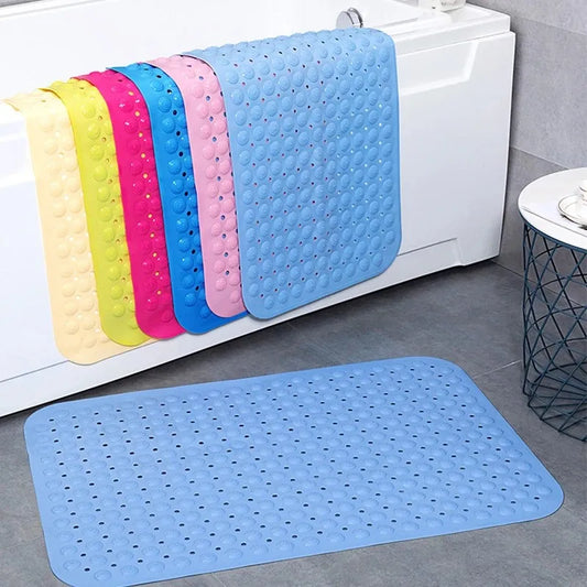 Super Absorbent Shower Bath Mat Bathroom Rug Anti-Slip Antibacterial Suction Cup Massage Foot Pad Bathroom Accessories Set